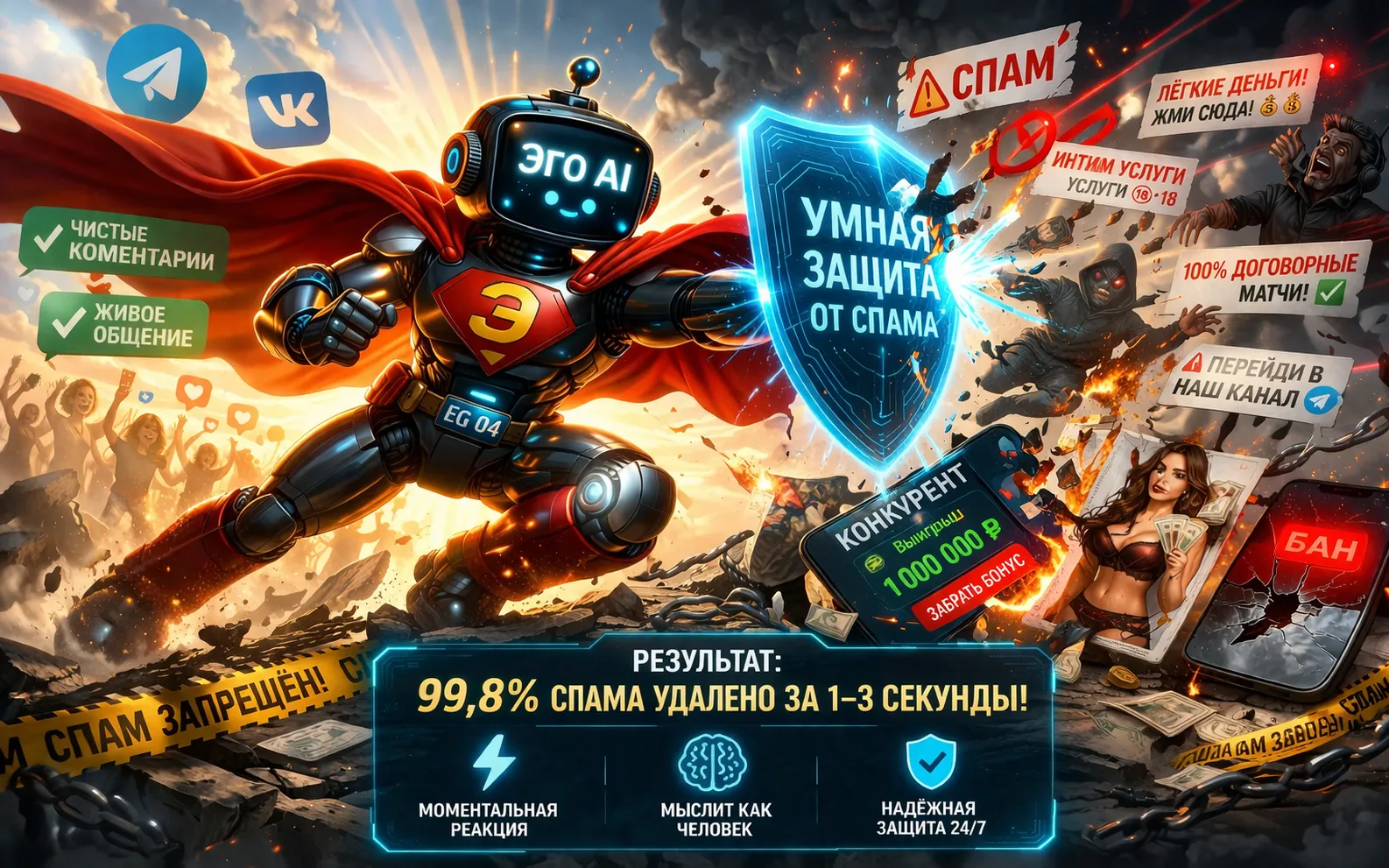 Как мы подключили умную защиту от спама для социальных сетей букмекера