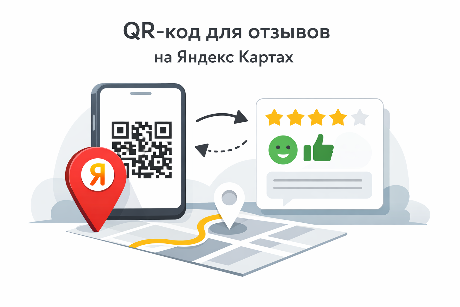 QR-код для отзывов в Яндекс Картах: как сделать и увеличить рейтинг бизнеса