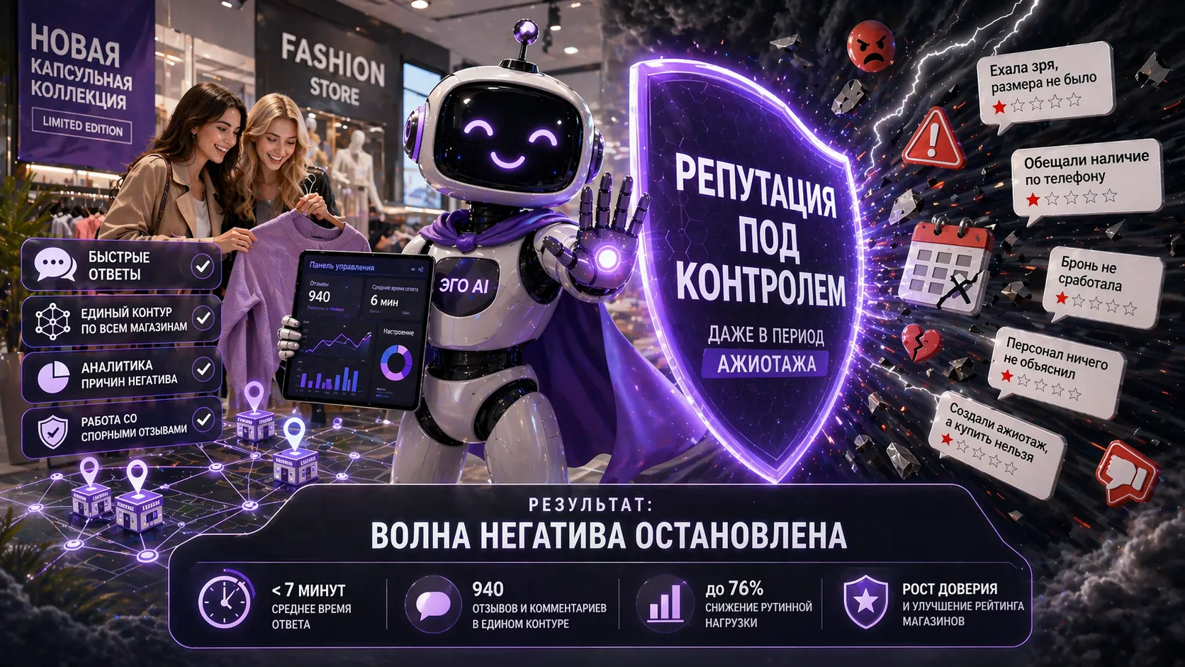 Как fashion-сеть пережила вирусный запуск капсульной коллекции, остановила волну негатива и навела порядок в отзывах по магазинам
