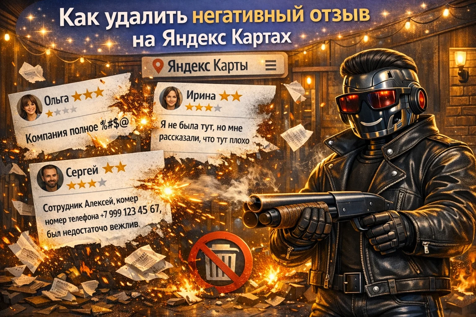 Как удалить негативный отзыв на Яндекс Картах