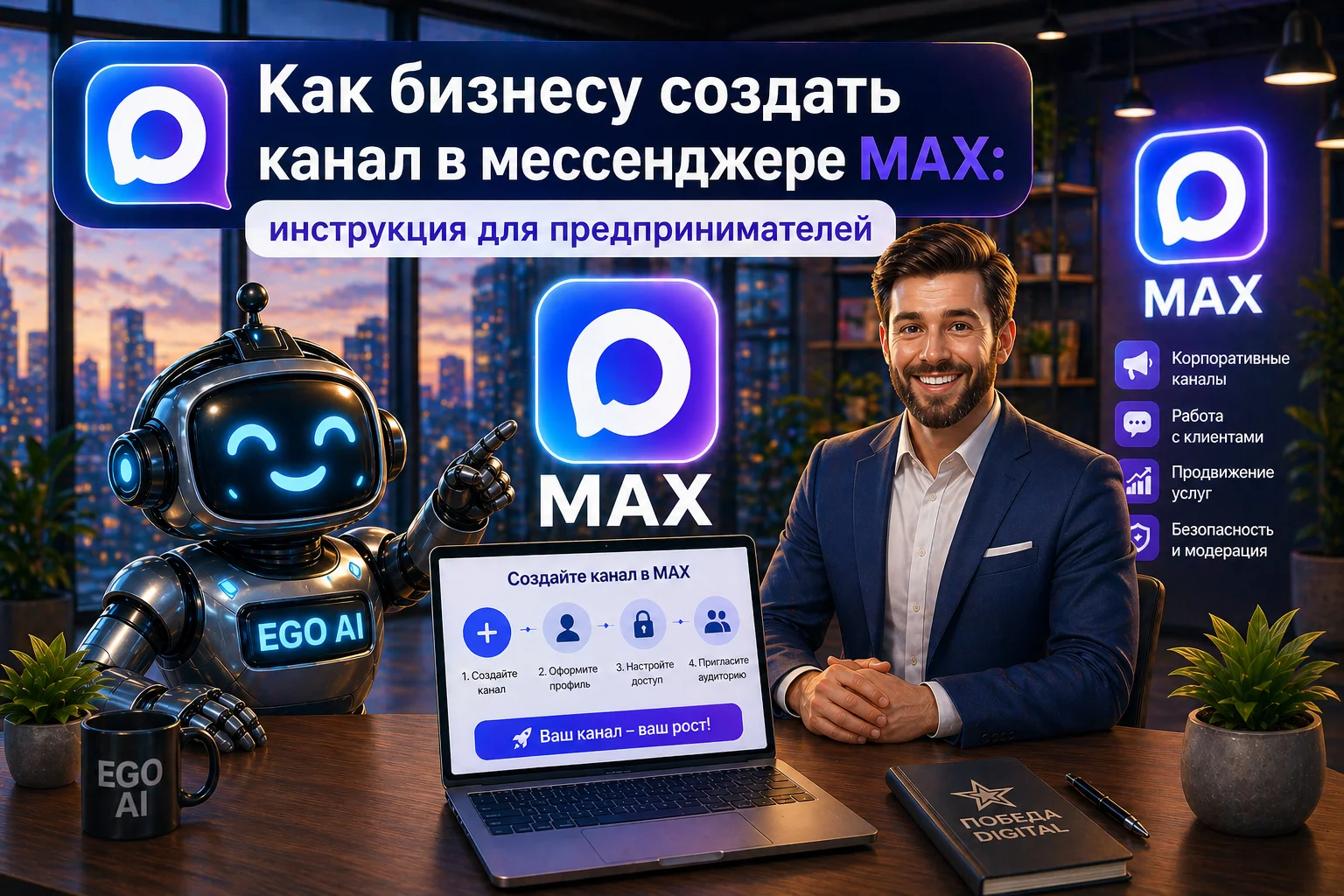 Как бизнесу создать канал в мессенджере MAX: инструкция для предпринимателей