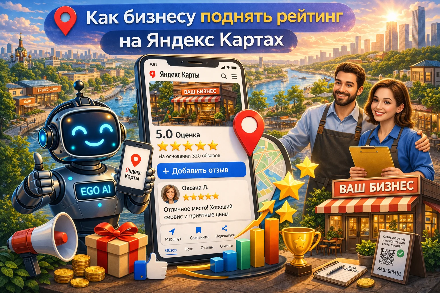 Как поднять рейтинг на Яндекс Картах: пошаговая инструкция для бизнеса