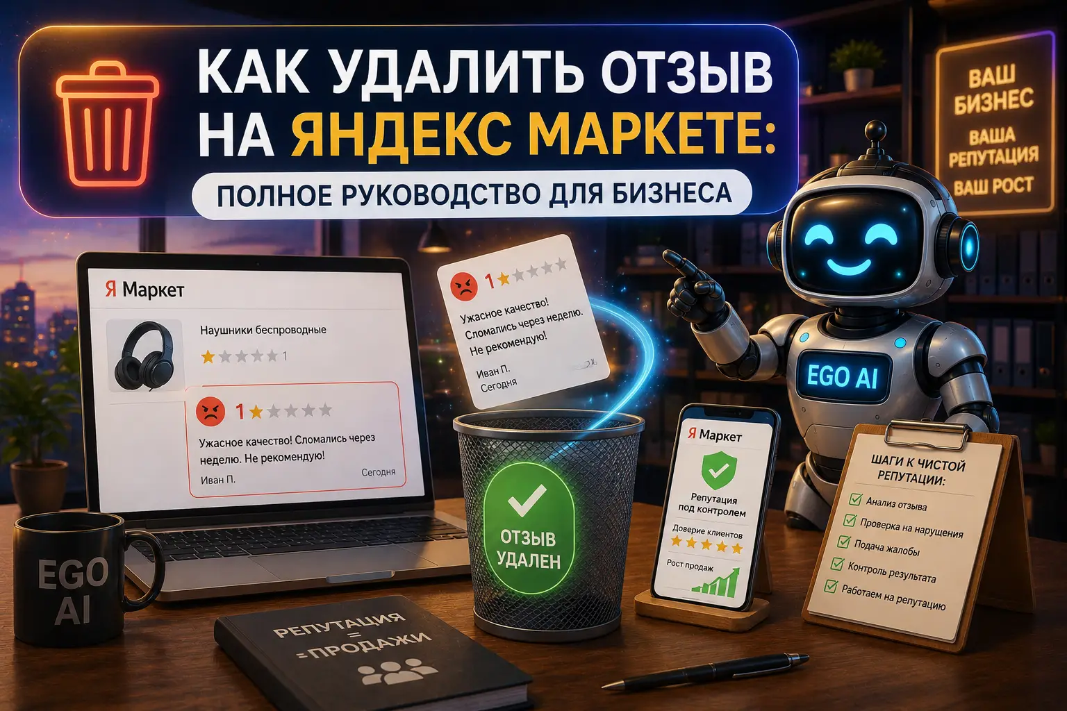Как удалить отзыв на Яндекс Маркете: пошаговая инструкция 2026