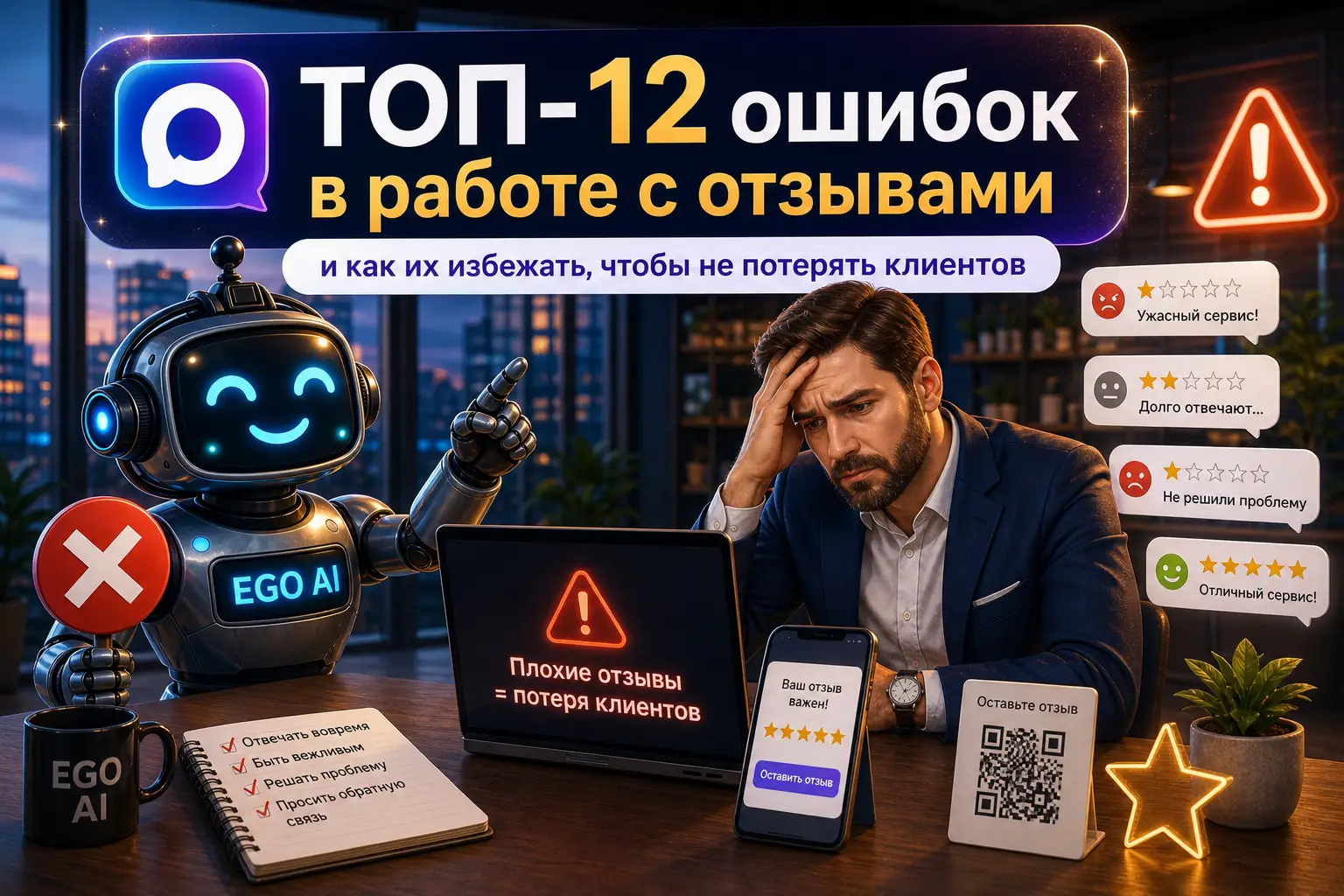 ТОП-12 ошибок в работе с отзывами: как не потерять клиентов