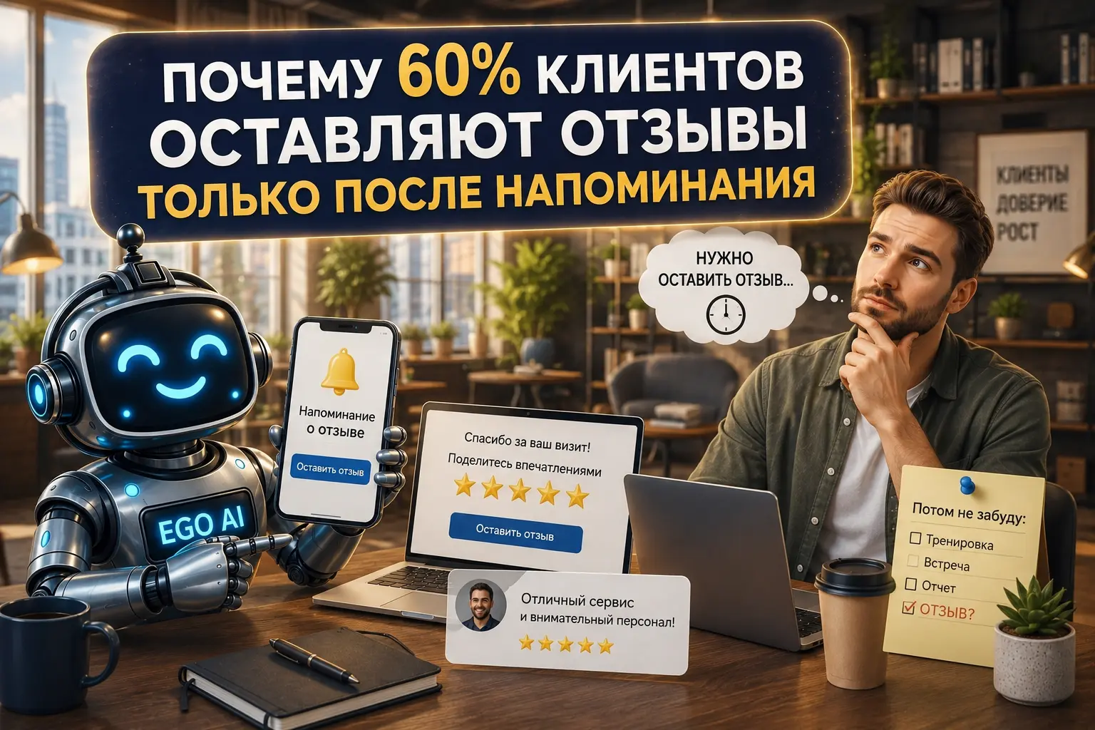 Почему клиенты пишут отзывы только после напоминания